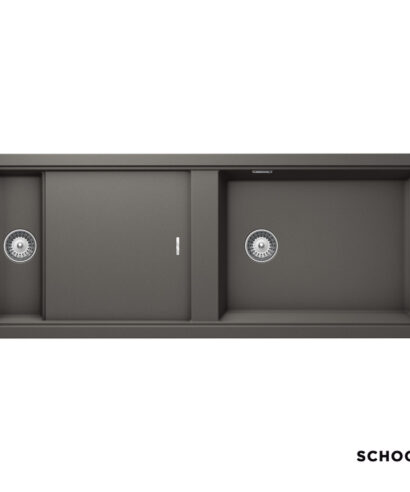 Νεροχύτης κουζίνας, γρανίτη 114x46εκ. Cristadur prepstation, χρώμα silverstone
