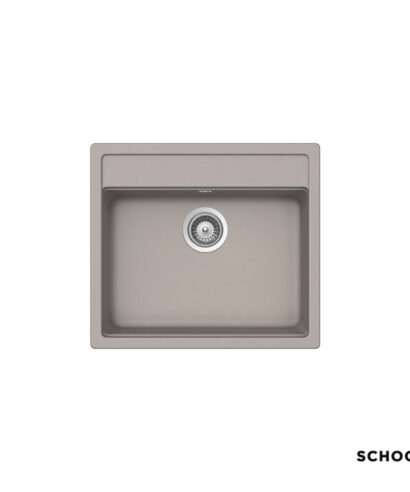 Νεροχύτης κουζίνας, γρανίτη 57x51εκ. cristalite manhattan, χρώμα concrete