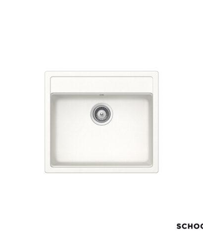 Νεροχύτης κουζίνας, γρανίτη 57x51εκ. cristalite manhattan, χρώμα superwhite
