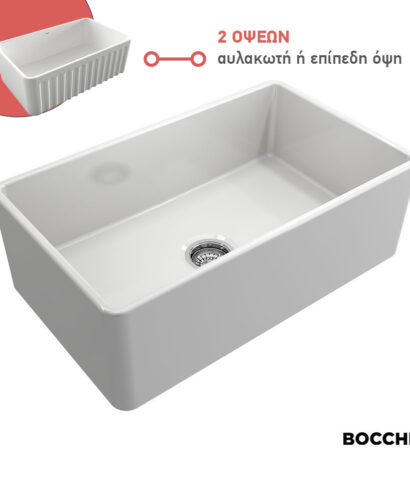 ΝΕΡΟΧ.ΕΠΙΚΑΘ. 76x46 ΔΙΠΛΗΣ ΟΨΗΣ BOCCHI WHITE