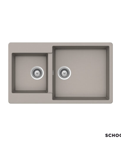 Νεροχύτης κουζίνας, γρανίτη 86x50εκ. cristalite element, χρώμα concrete