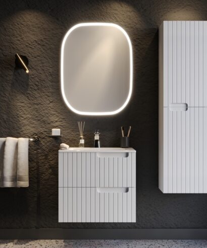 Σετ Έπιπλο Μπάνιου ENZA Λευκό MDF 18mm Λάκα 60 9SENZ060WHM