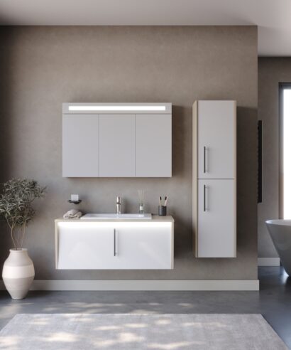 Σετ Έπιπλο Μπάνιου INTENSE Λευκό MDF 18mm Λάκα 100 9SINT100BSWM