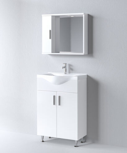 Έπιπλο Μπάνιου Σύνθεση IRENE 65 Λευκό Πάγκο 61x34x83cm 9SIR065WHL