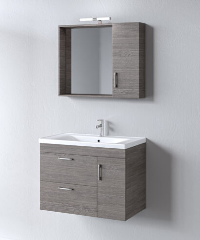 Σετ Έπιπλο Μπάνιου Ibiza Oak Anthracite 80 Πάγκο 79x44x60 9SIB080OA0