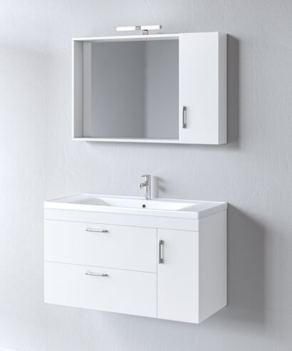 Σετ Έπιπλο Μπάνιου Ibiza Oak Λευκό 100 Πάγκο 100x44x60 9SIB100GL0