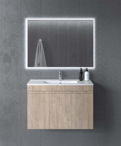 Έπιπλο Μπάνιου LYDIA 180 Μπέζ με καθρέπτη LED 9SLY090BO180 Πάγκο 87x44x60cm