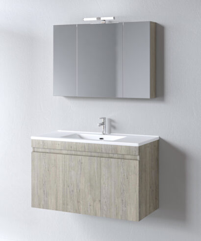 Σετ Έπιπλο Μπάνιου OMEGA BEIGE OAK 100 9SOM100BONW Πάγκο 97x44x60cm