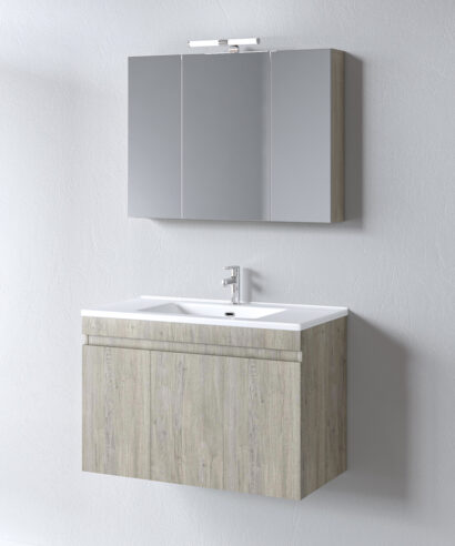 Σετ Έπιπλο Μπάνιου OMEGA BEIGE OAK 85 9SOM085BO0W Πάγκο 82x44x60