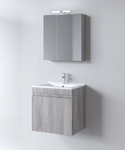 Σετ Έπιπλο Μπάνιου OMEGA GREY OAK 60 9SOM060GO0W Πάγκο 60x44x60