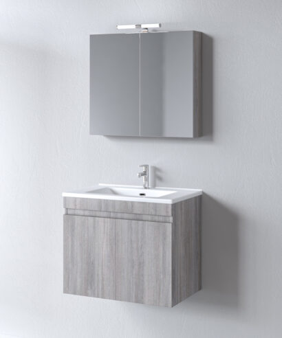 Σετ Έπιπλο Μπάνιου OMEGA GREY OAK 75 9SOM075GONW Πάγκο 72x44x60cm