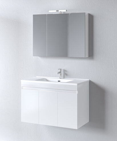 Σετ Έπιπλο Μπάνιου OMEGA WHITE 85 9SOM085GLNW Πάγκο 82x44x60