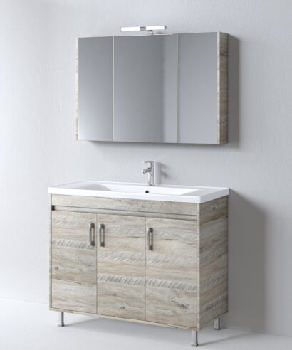 Σετ Έπιπλο Μπάνιου SAVINA NATURAL OAK 100 9SSA100NO0W Πάγκος 97x44x83cm
