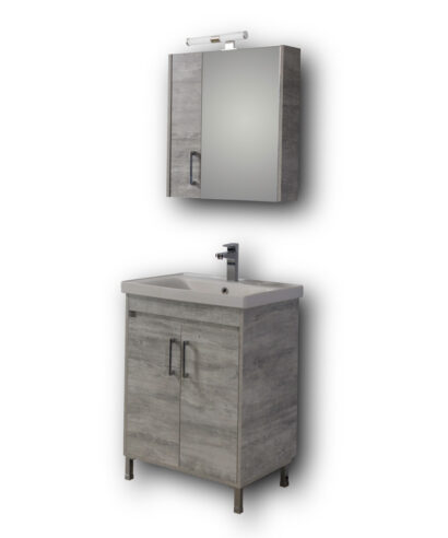Σετ Έπιπλο Μπάνιου SAVINA CEMENT 65 9SSA065CE0W Πάγκος 61x44x82cm