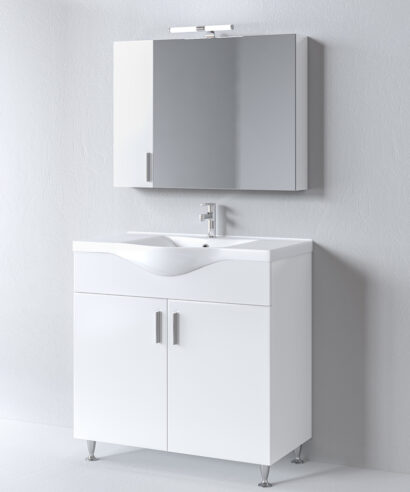 Σετ Έπιπλο Μπάνιου SIENA WHITE 90 9SSI090GL0W Πάγκο 90x34x83cm