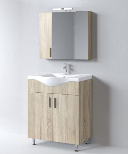 Σετ Έπιπλο Μπάνιου SIENA SONOMA 75 9SSI075SN0W Πάγκο 72x34x83cm
