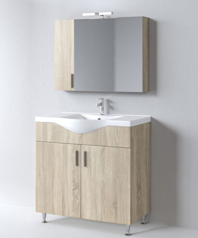 Σετ Έπιπλο Μπάνιου SIENA SONOMA 90 9SSI090SN0W Πάγκο 90x34x83cm