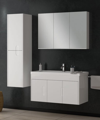 Σετ Έπιπλο Μπάνιου ADA Λευκό MDF 18mm Λάκα 100 9SADA100WHM