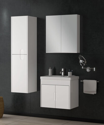 Σετ Έπιπλο Μπάνιου ADA Λευκό MDF 18mm Λάκα 60 9SADA060WHM