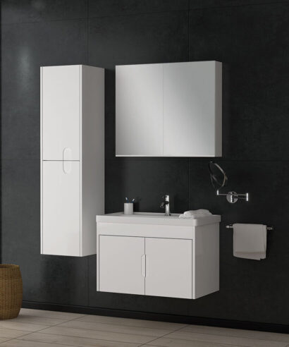 Σετ Έπιπλο Μπάνιου ADA Λευκό MDF 18mm Λάκα 80 9SADA080WHM