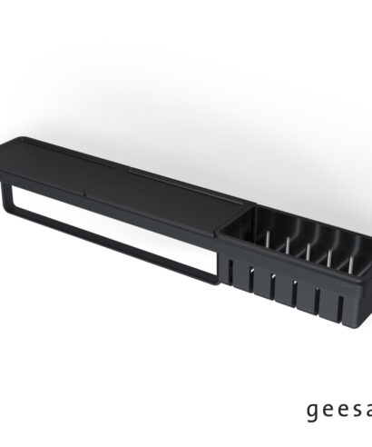 ΕΤΑΖΕΡΑ 63x10,8 εκ. ΜΕ ΜΠΟΥΚ/ΘΗΚΗ & ΠΕΤΣ/ΣΤΡΑ FRAME GEESA BLACK MATT