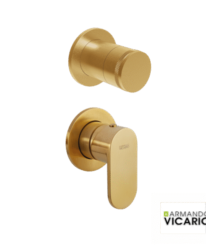 ΜΙΚΤ. ΕΝΤΟΙΧ. ΜΕ ΕΚΤΡΟΠΕΑ 2 ΕΞΟΔΩΝ SLIM VICARIO GOLD BRUSHED