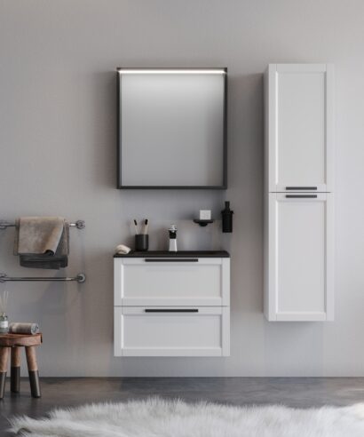 Σετ Έπιπλο Μπάνιου LAGUNA Λευκό MDF 18mm Λάκα 60 9SLAG060WHM