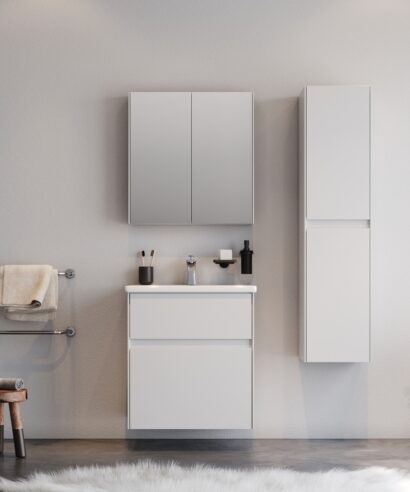 Σετ Έπιπλο Μπάνιου MALAGA Λευκό MDF 18mm Λάκα 65 9SMAL065WHM