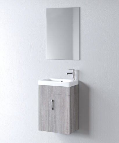 Σετ Έπιπλο Μπάνιου MINI GREY OAK 45 9SMI045GRO Πάγκο 44×29.5x66cm