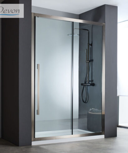 SLIDER 170 (168-171) DEVON NOXX CLEAN-GLASS PVD INOX BLACK BRUSHED