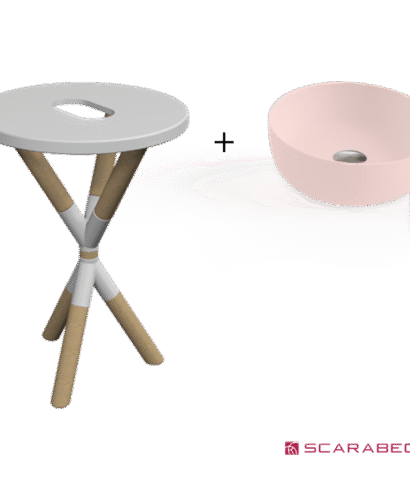 ΕΠΙΠΛΟ CROSS PEARL + ΝΙΠΤΗΡΑΣ GLAM Φ33 PINK