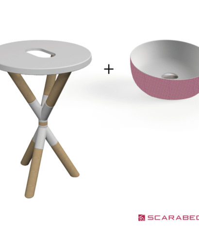 ΕΠΙΠΛΟ CROSS PEARL + ΝΙΠΤΗΡΑΣ GLAM Φ39 POIS PINK
