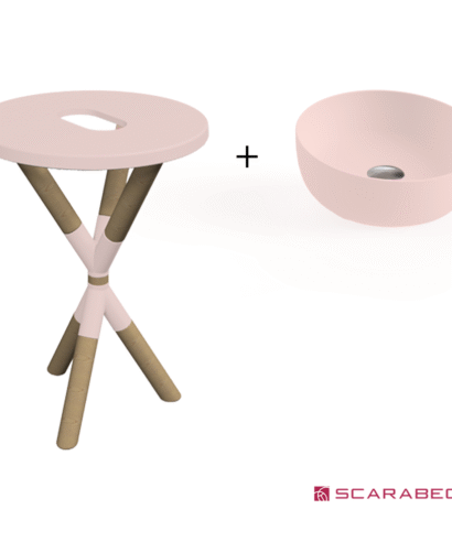 ΕΠΙΠΛΟ CROSS ANTIQUE PINK + ΝΙΠΤΗΡΑΣ GLAM Φ39 PINK