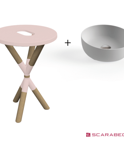 ΕΠΙΠΛΟ CROSS ANTIQUE PINK + ΝΙΠΤΗΡΑΣ GLAM Φ33 POIS PEARL