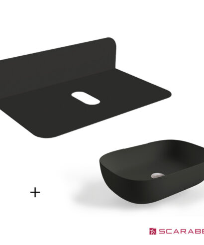 ΕΠΙΠΛΟ PLANA BLACK 80 εκ. + ΝΙΠΤΗΡΑΣ GLAM 56 x 39 εκ. ARDESIA