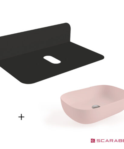 ΕΠΙΠΛΟ PLANA BLACK 80 εκ. + ΝΙΠΤΗΡΑΣ GLAM 56 x 39 εκ. PINK