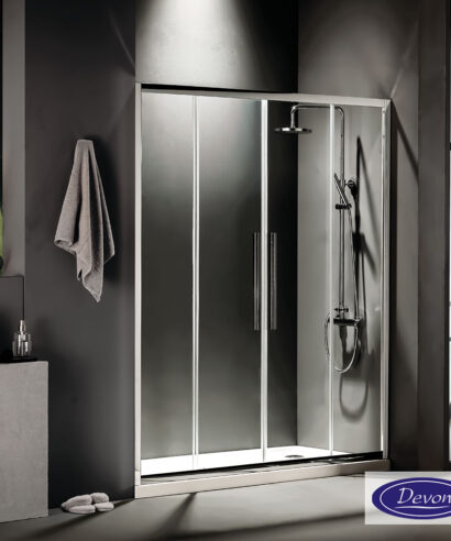 SLIDER 160 (157-161εκ) DEVON FLOW CLEAN-GLASS CHROME