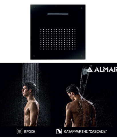 ΚΕΦ.ΟΡΟΦ.TEMPTATION 50x50 ALMAR INOX BLACK MATT