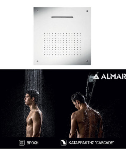 ΚΕΦ.ΟΡΟΦ.TEMPTATION 50x50 ALMAR INOX CHROME
