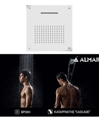 ΚΕΦ.ΟΡΟΦ.TEMPTATION 50x50 ALMAR INOX WHITE MATT