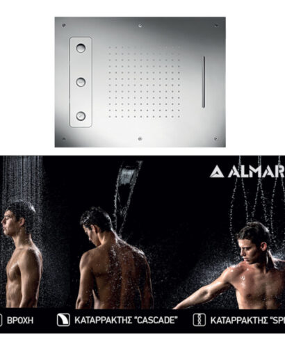 ΚΕΦΑΛΗ ΟΡΟΦ.TEMPTATION 63x48 ALMAR INOX CHROME
