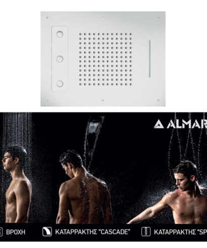 ΚΕΦΑΛΗ ΟΡΟΦ.TEMPTATION 63x48 ALMAR INOX WHITE MATT