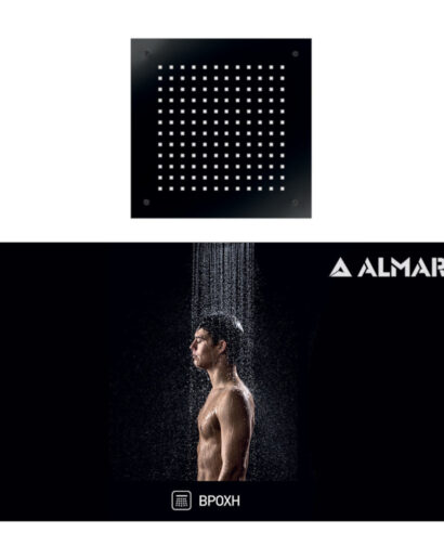ΚΕΦΑΛΗ ΝΤΟΥΖ ΟΡΟΦΗΣ ENTOIX.TEMPTATION 38x38 INOX BLACK MATT