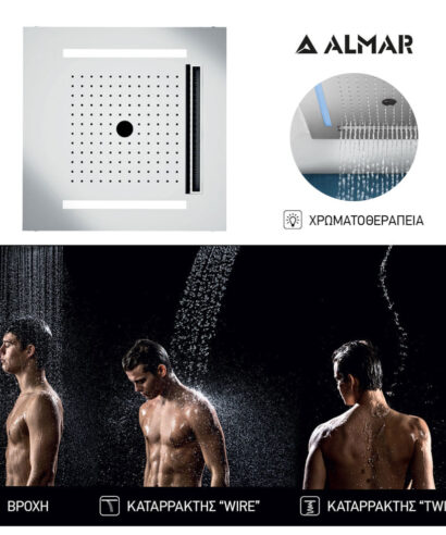 ΚΕΦΑΛΗ ΟΡΟΦ.TEMOTION ΧΡΩΜΑΤ/ΠΕΙΑ 50x50 ALMAR INOX CHROME