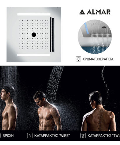 ΚΕΦΑΛΗ ΟΡΟΦ.TEMOTION ΧΡΩΜΑΤ/ΠΕΙΑ 50x50 ALMAR INOX