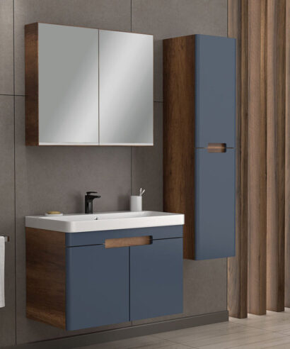 Σετ Έπιπλο Μπάνιο TREND Ανθρακί MDF 18mm Λάκα 80 9STRE080ABM