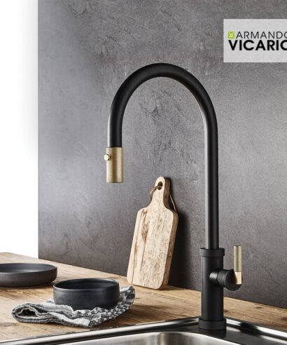 ΜΠΑΤ.ΝΕΡΟΧ. URBAN VICARIO BLACK MATT/BRUSHED GOLD