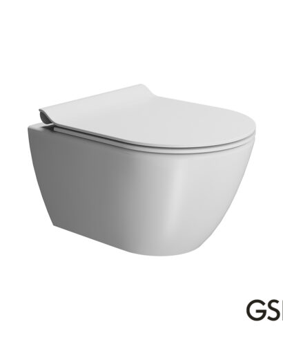 PURA/50 Swirlflush® White Matt με κάλυμμα Super Slim Soft Close, GSI
